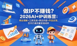 ��18838�ڣ���IP��׬Ǯ��2026AI+IPѵ��Ӫ����ҵ����+����ʵս+��������+��Ʒ�����������ͨ�������ֱջ�