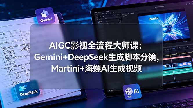 ��19008�ڣ�AIGCӰ��ȫ���̴�ʦ�Σ�Gemini+DeepSeek���ɽű��־���Martini+����AI������Ƶ